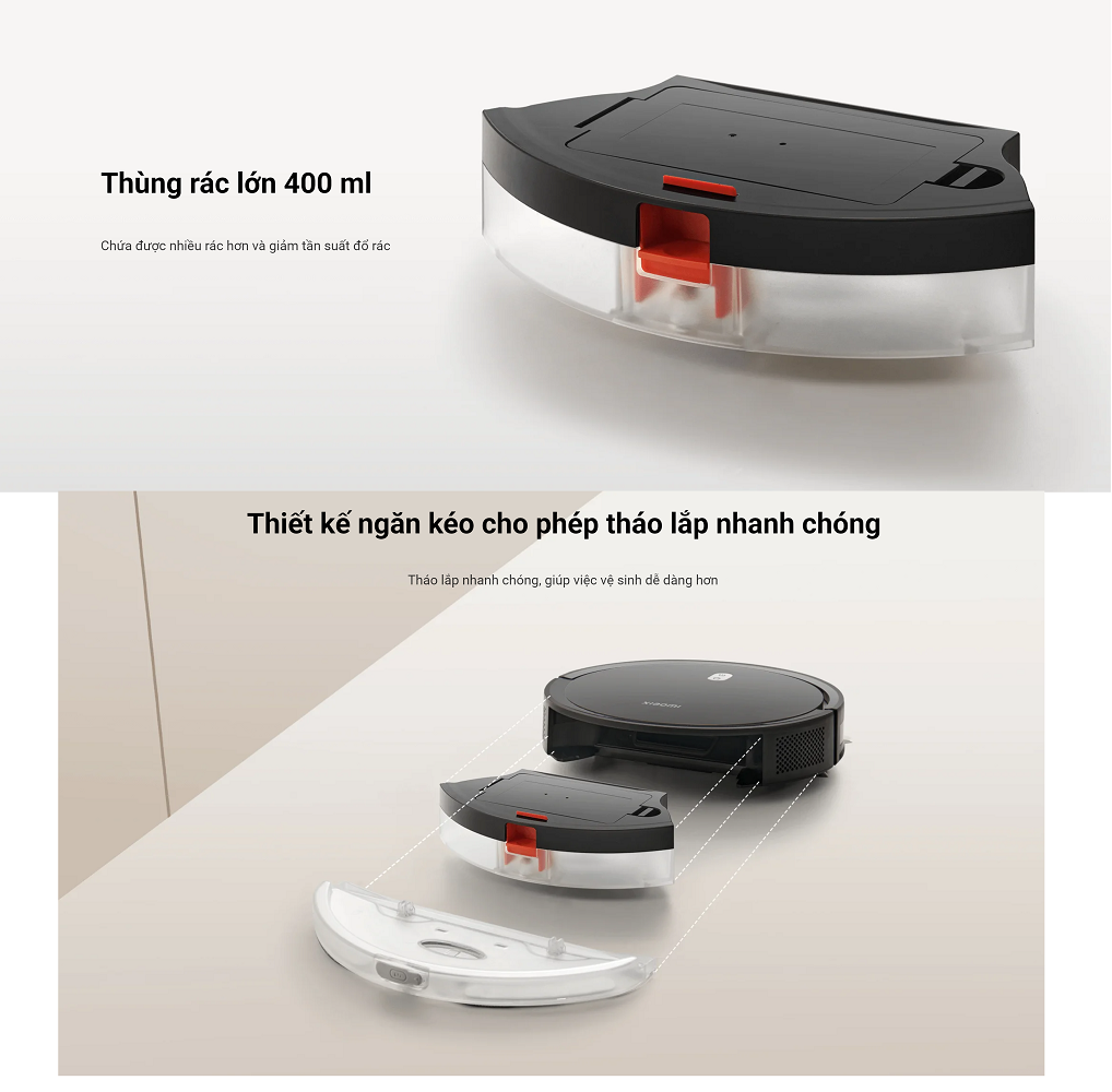 Robot hút bụi lau nhà Xiaomi Robot Vacuum E5 - Hàng chính hãng