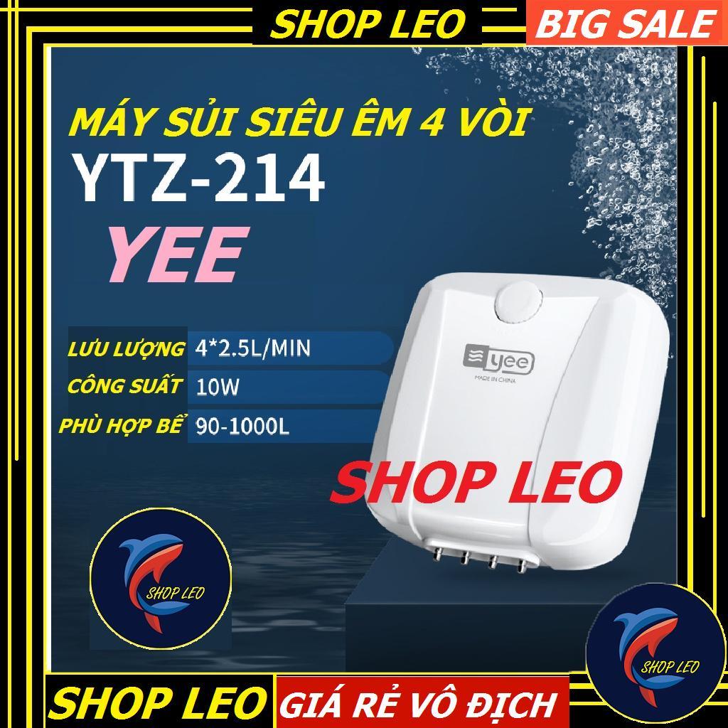 Máy Sủi oxi siêu êm YEE 4 vòi  - Sủi oxy cao cấp 4 vòi  - Máy tạo khí siêu êm  -Phụ kiện cá cảnh - shopleo
