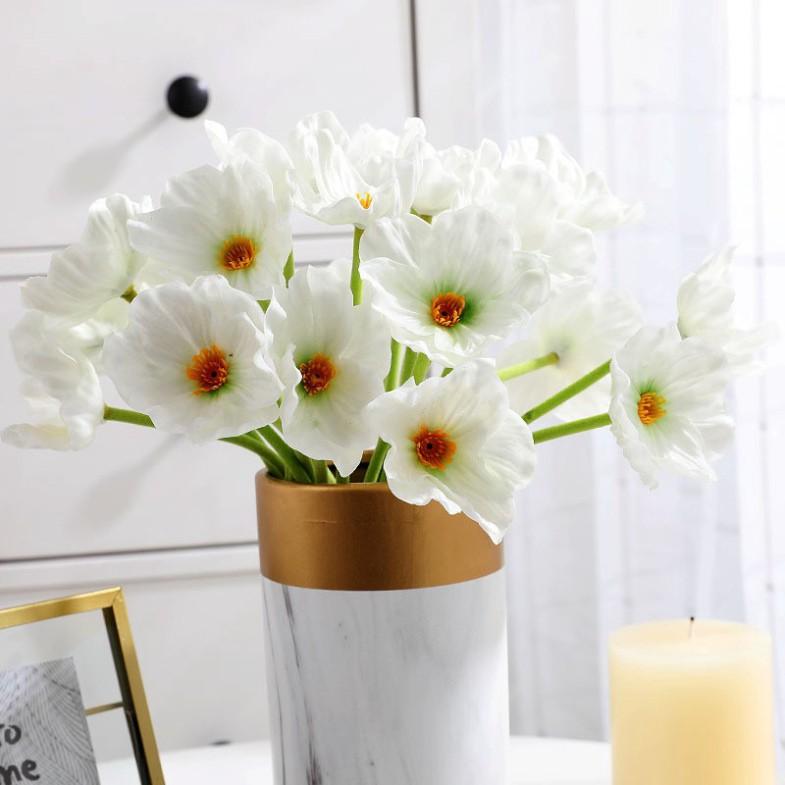 Cành hoa anh túc nhí xinh xắn - hoa giả giống y thật