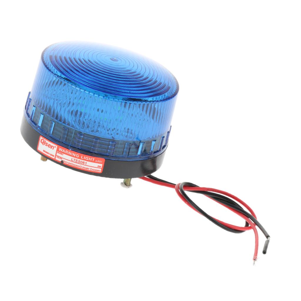 Blue LED Emergency Warning Strobe Light Lamp Flashing Beacon DC12V
