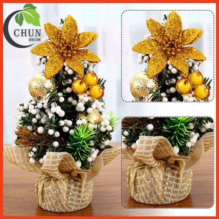 Cây thông noel để bàn cao 20cm trang trí bàn làm việc, giá sách, kệ tủ, làm quà tặng