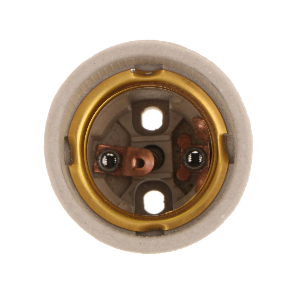 E27 Base Ceramic Lamp Holder Socket For Halogen LED Light Bulb Down Light