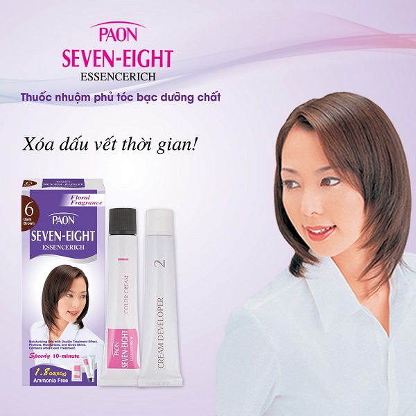 Nhuộm phủ bạc dưỡng chất Seven Eight ESSENCERICH Hair Color (50g + 50g) Nhật Bản