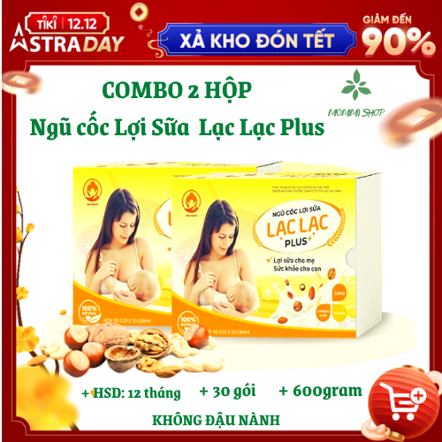 Combo 2 hộp ngũ cốc lợi sữa Lạc Lạc (39 loại hạt) 30 gói