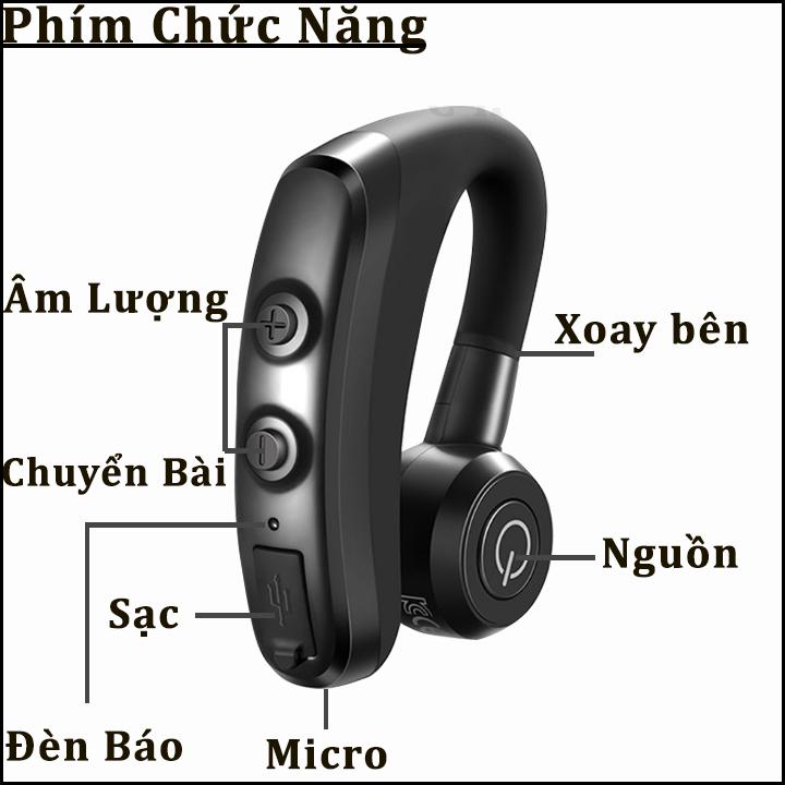 Tai nghe thông minh bluetooth 5.0 có mic đàm thoại PKCB PF74 - Hàng chính hãng