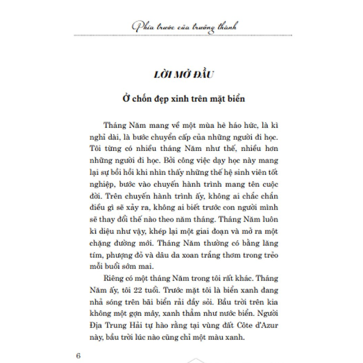 Sách Phía Trước Của Trưởng Thành