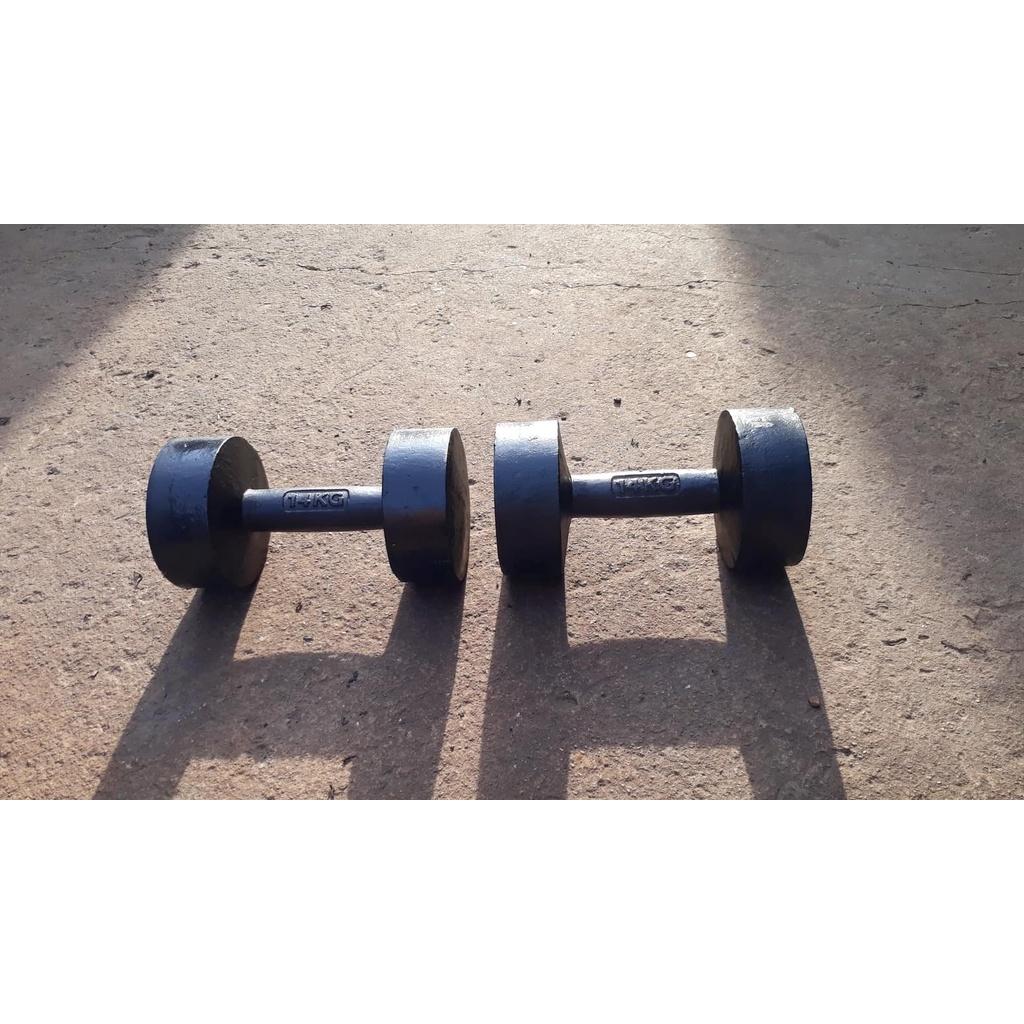 Cặp Tạ Tay Gang Đúc Nguyên Khối 10kg . Hàng Xuất Dư Mới. Tặng Găng Tay 150K