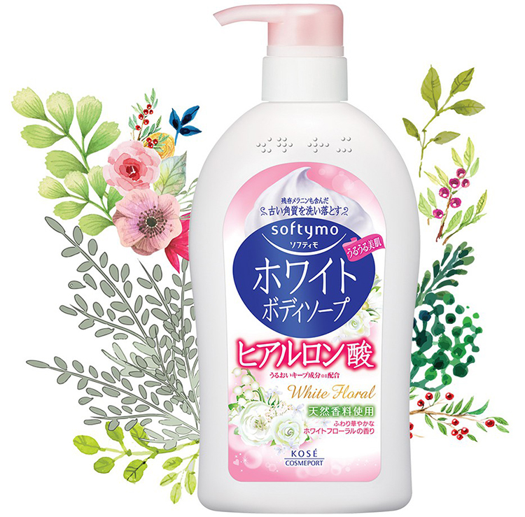 Sữa Tắm Sáng Da Kosé Cosmeport Softymo White Body Soap - White Floral (600ml)