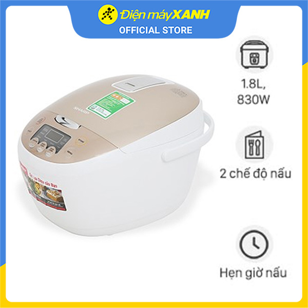 Nồi Cơm Điện Tử Sharp KS-COM181CV-GL (1.8L) - HÀNG CHÍNH HÃNG