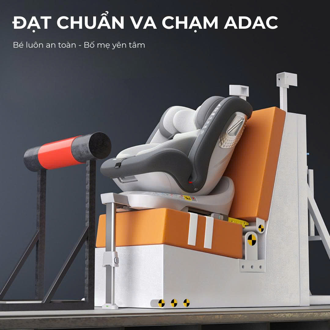 (Hàng Chính Hãng) Ghế Ngồi Ô Tô Cho Bé Có Khóa Chốt An Toàn i-Size/ADAC/ISOFIX Dành Cho Từ Sơ Sinh Đến 12 Tuổi Baybetss