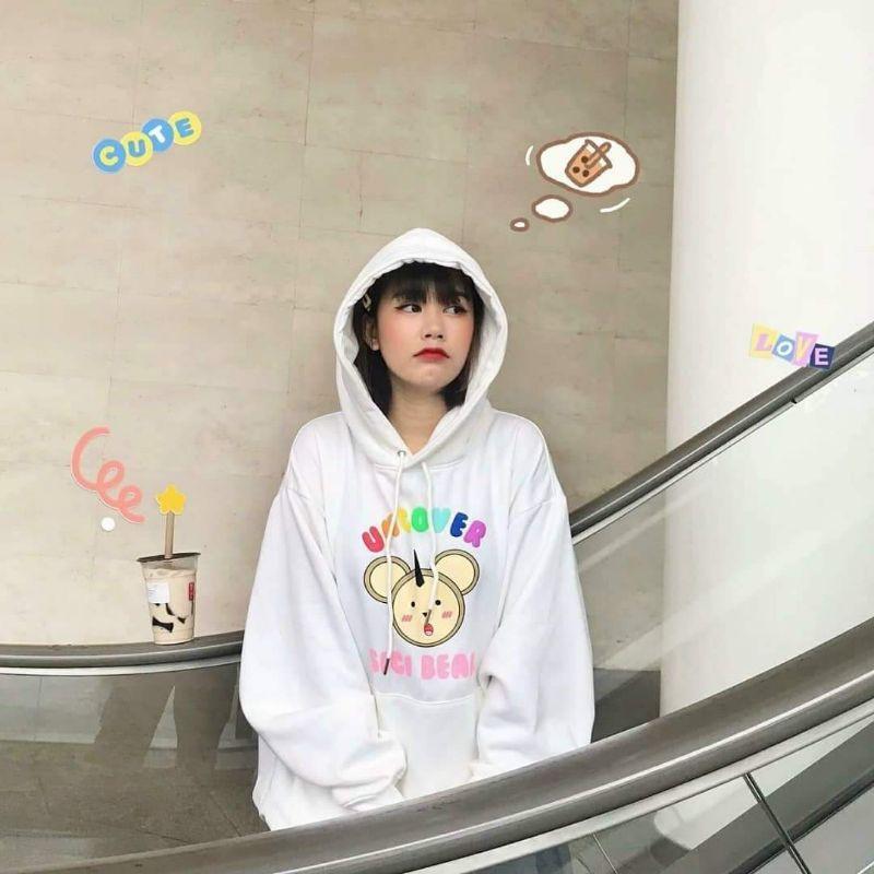 Áo Hoodie Form Rộng Unisex HICI BEAR MICKEY