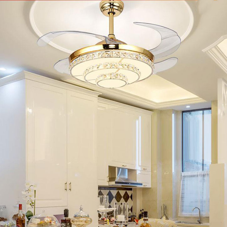 Đèn quạt trần SINER hiện đại, tiện dụng cánh cụp xòe với 3 chế độ ánh sáng