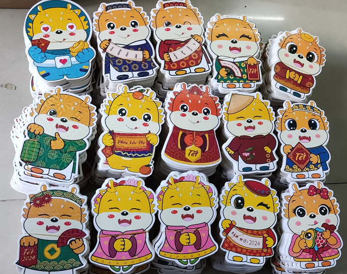 Set 10 bao lì xì hoạt hình chibi tiểu long nhân 3D phản quang mẫu 2024 – BAO Lì xì 2024 cute GD409-LiXiHH-10