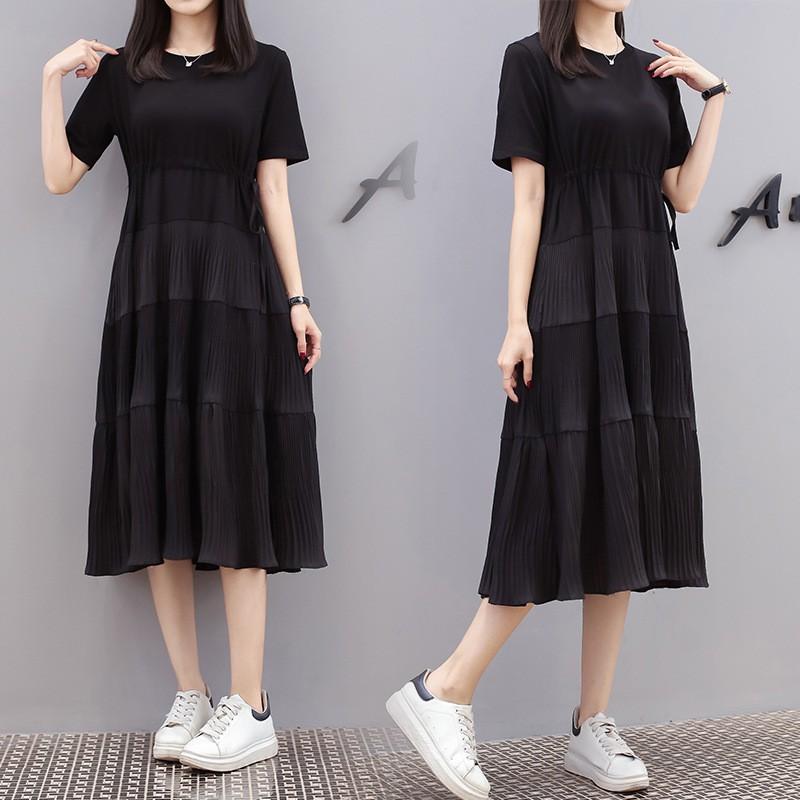 Váy bầu thời trang thiết kế xuông M117 chất Cotton 100% và Đũi voan freesize từ 45 đến 70kg