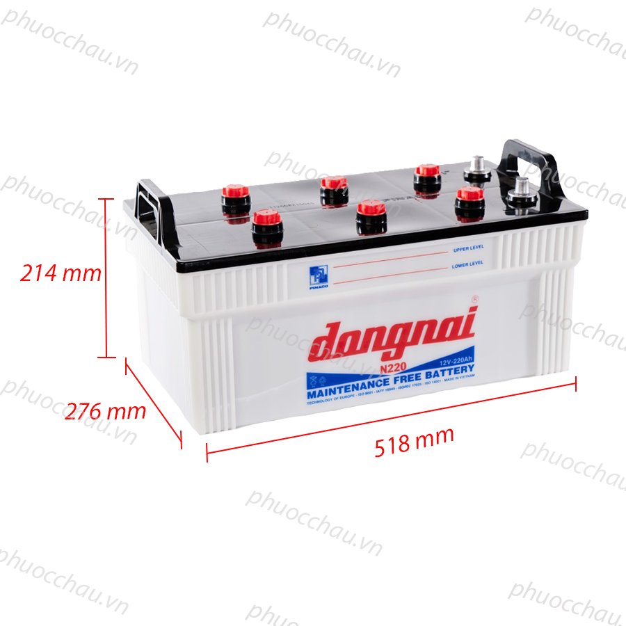 Bình Ắc Quy 12V-220AH, Ắc Quy Dong Nai N220