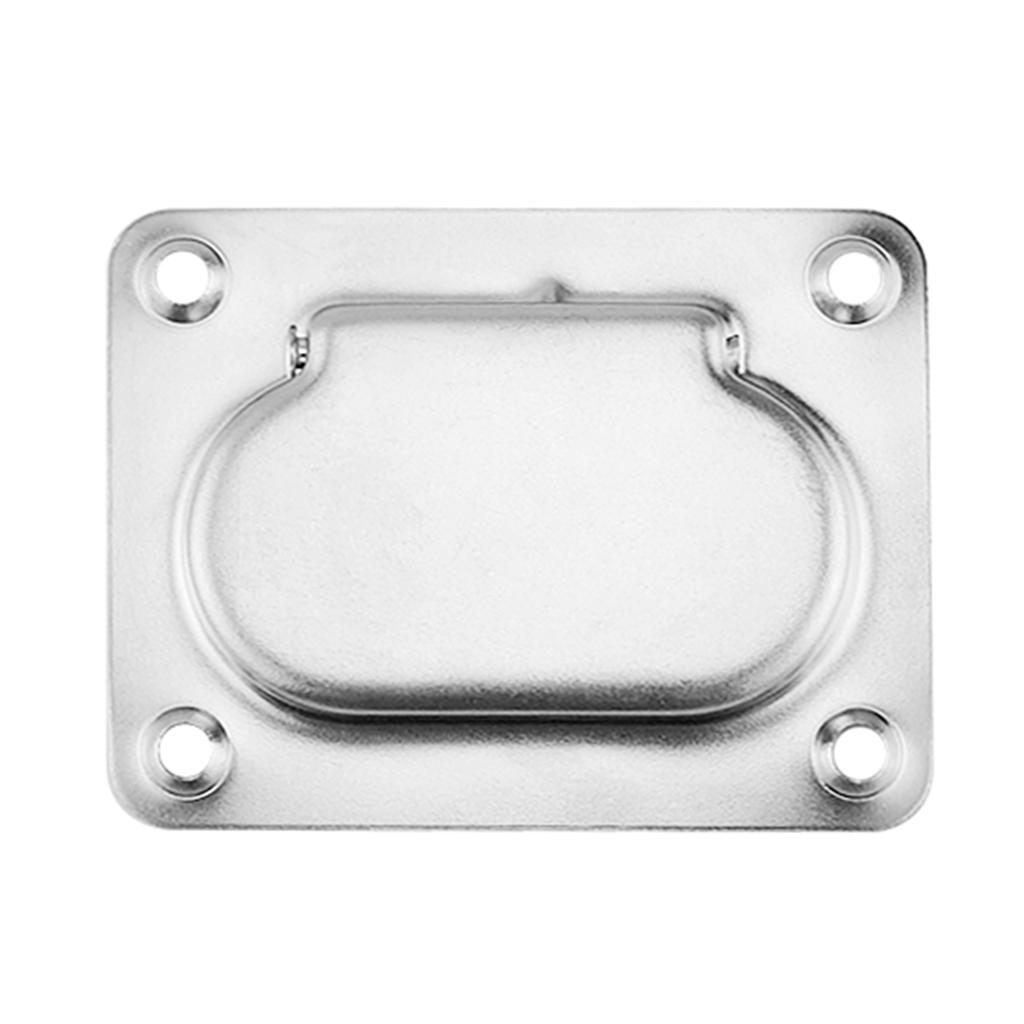 Stainless Steel Flush Hatch Latch Pull Lift Ring Handle Marine Boat 76x57mm