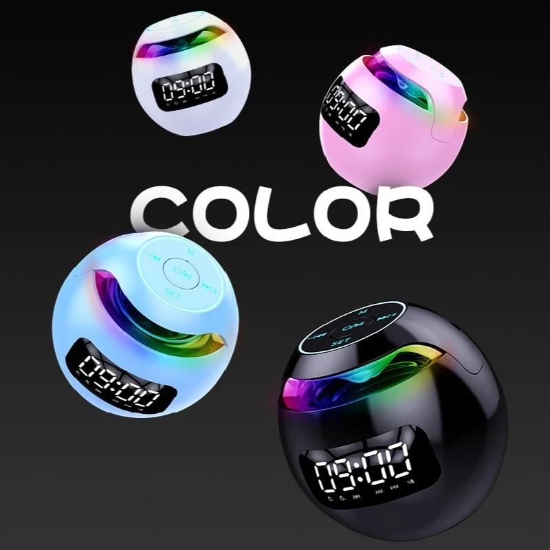 G90 Đồng hồ mới Loa Bluetooth đầy màu sắc Mini Portable Ball Card Lock and Load Spray Loa Bluetooth Màu sắc: Đen