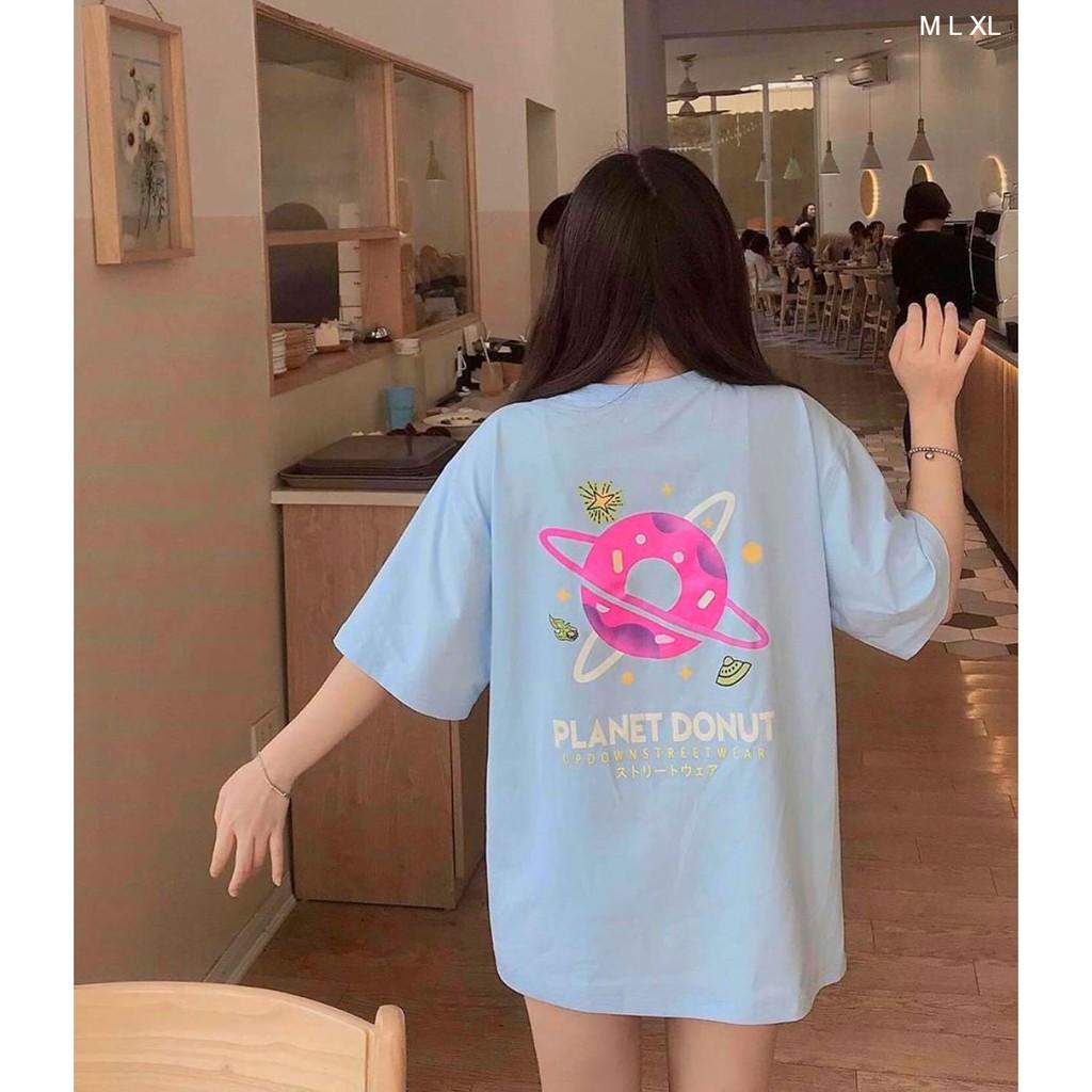 Áo thun tay lỡ PLANET DONUT phông Unisex nam nữ tee oversize form rộng pull Ulzzang Streetwear Hàn Quốc vải mềm