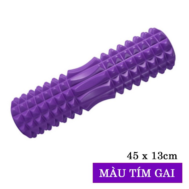 Bộ con lăn cột sống Foarm Roller 45*13 cm và thản yoga TPE 6mm.Ống lăn massage giãn cơ yoga, gym