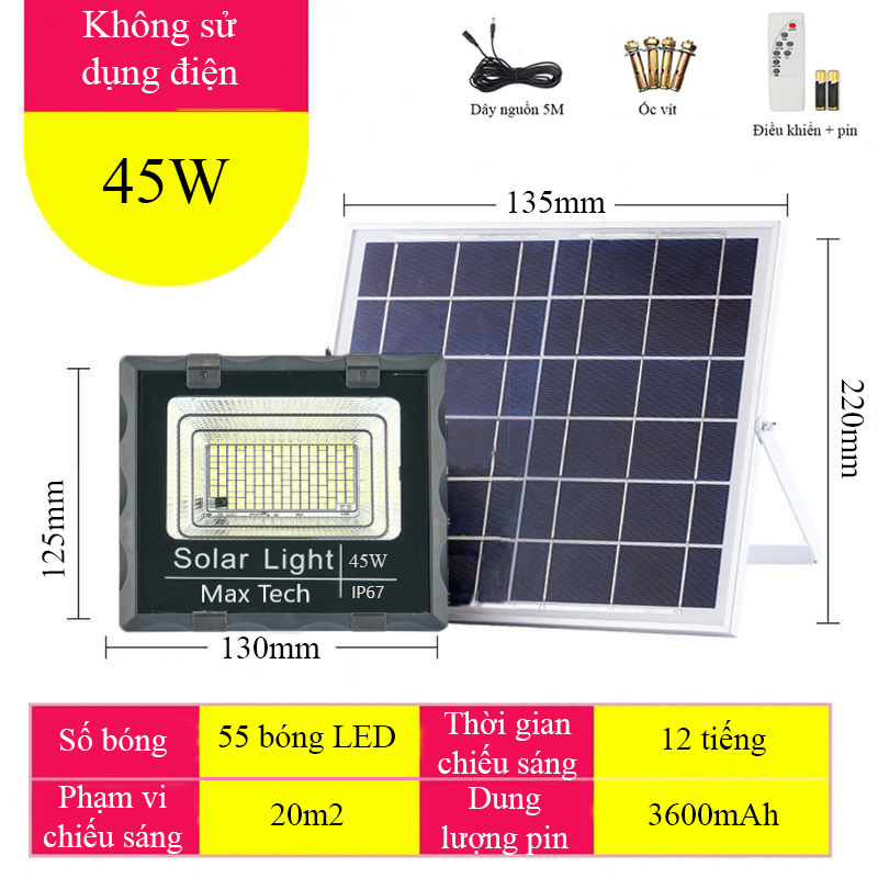Đèn năng lượng mặt trời 45W,60W,80W,100W,180W Solar light - D1060