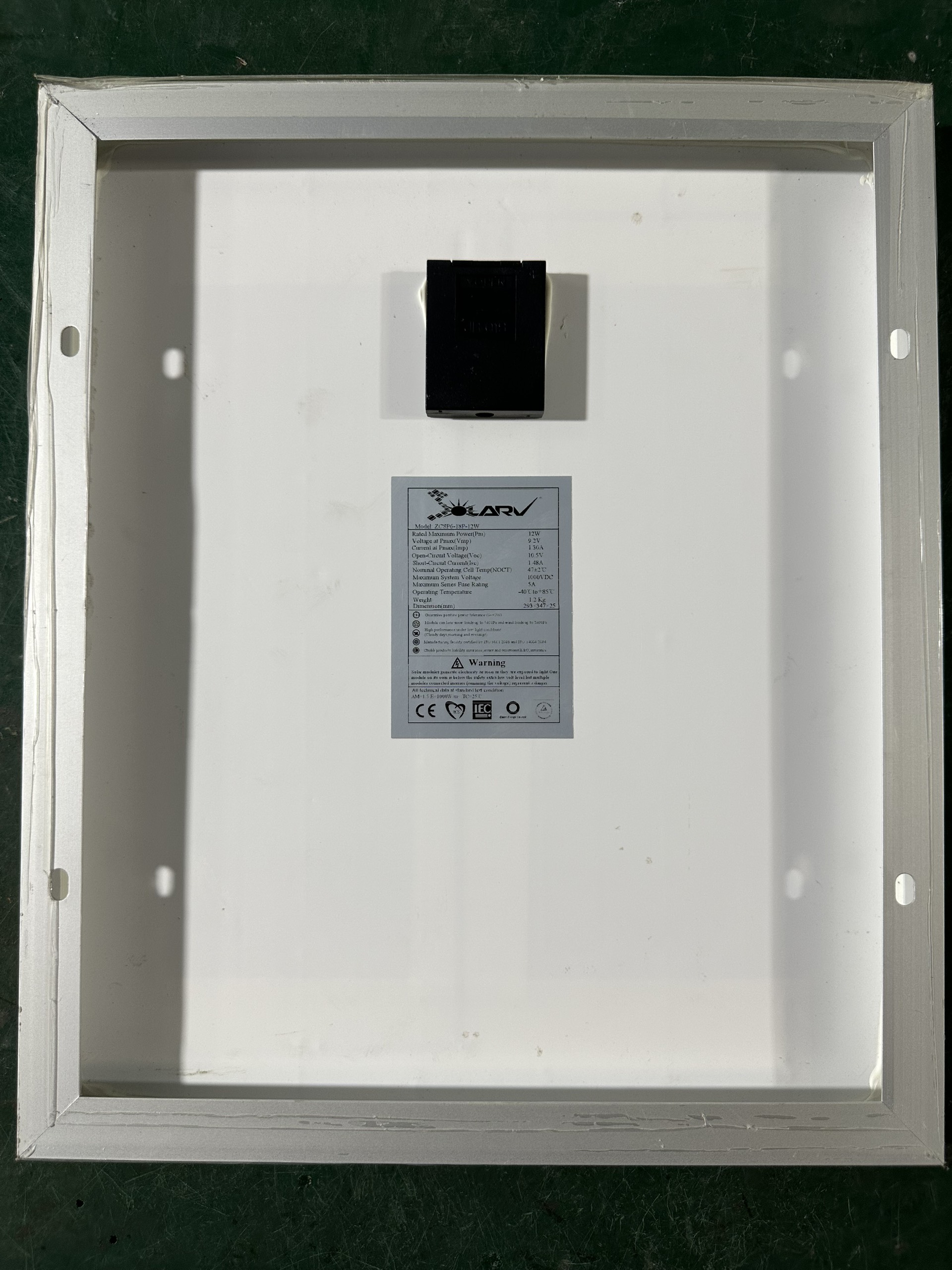 Tấm pin mặt trời Poly 12W tiện lợi