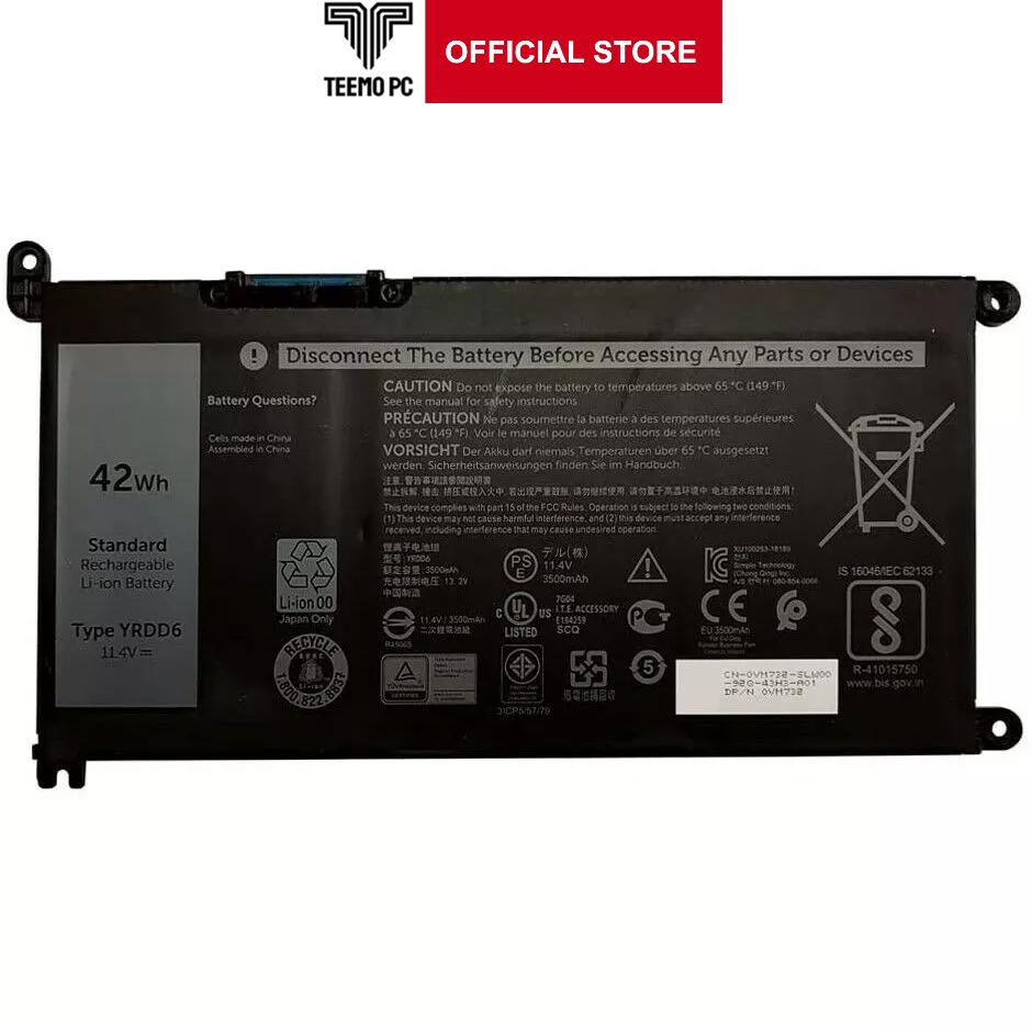 Pin Tương Thích Cho Laptop Dell Inspiron 14 3482 - Yrdd6 42Wh - Hàng Nhập Khẩu New Seal TEEMO PC TEBAT145