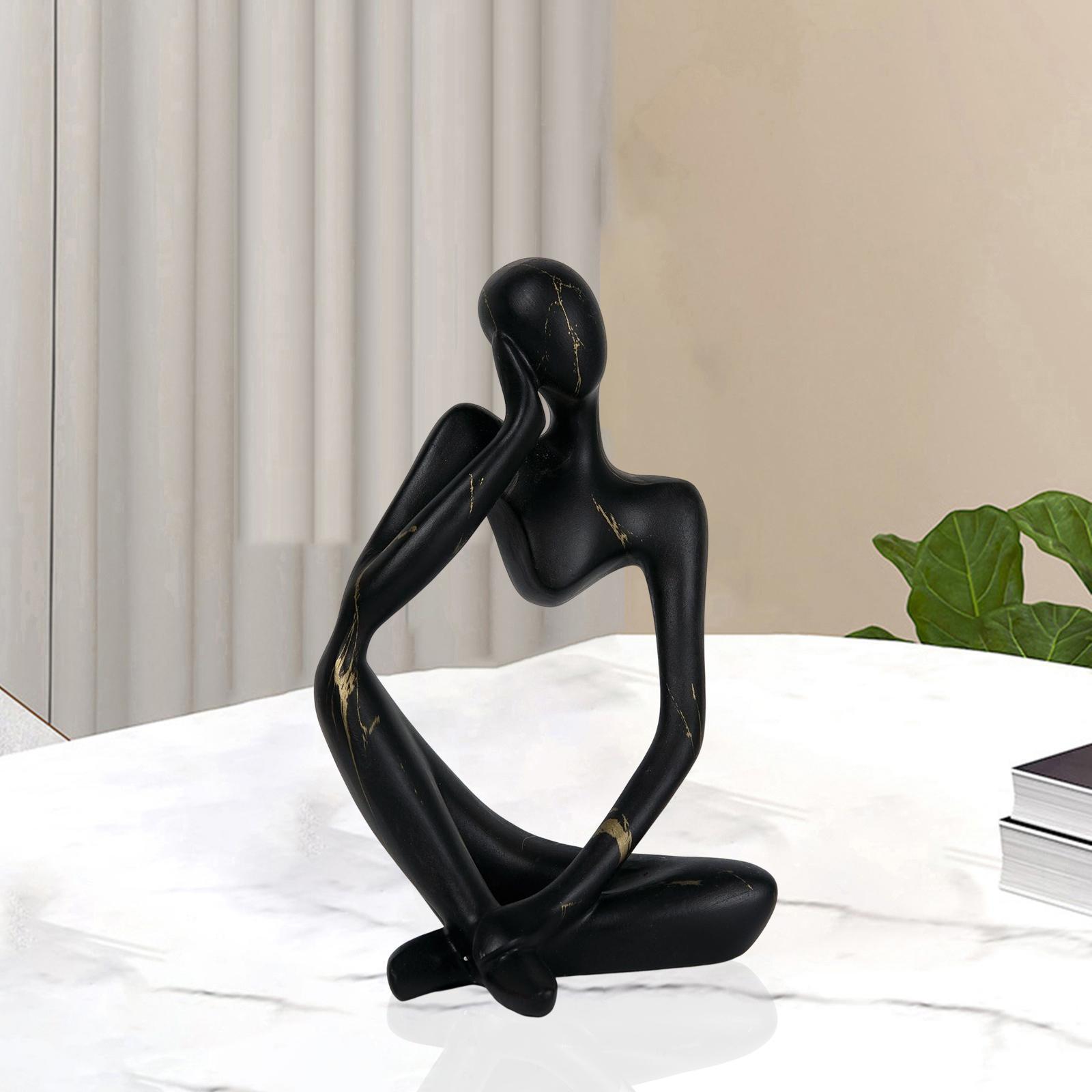 3Pieces Abstract Thinker Statue Resin Figurine Tabletop Decor