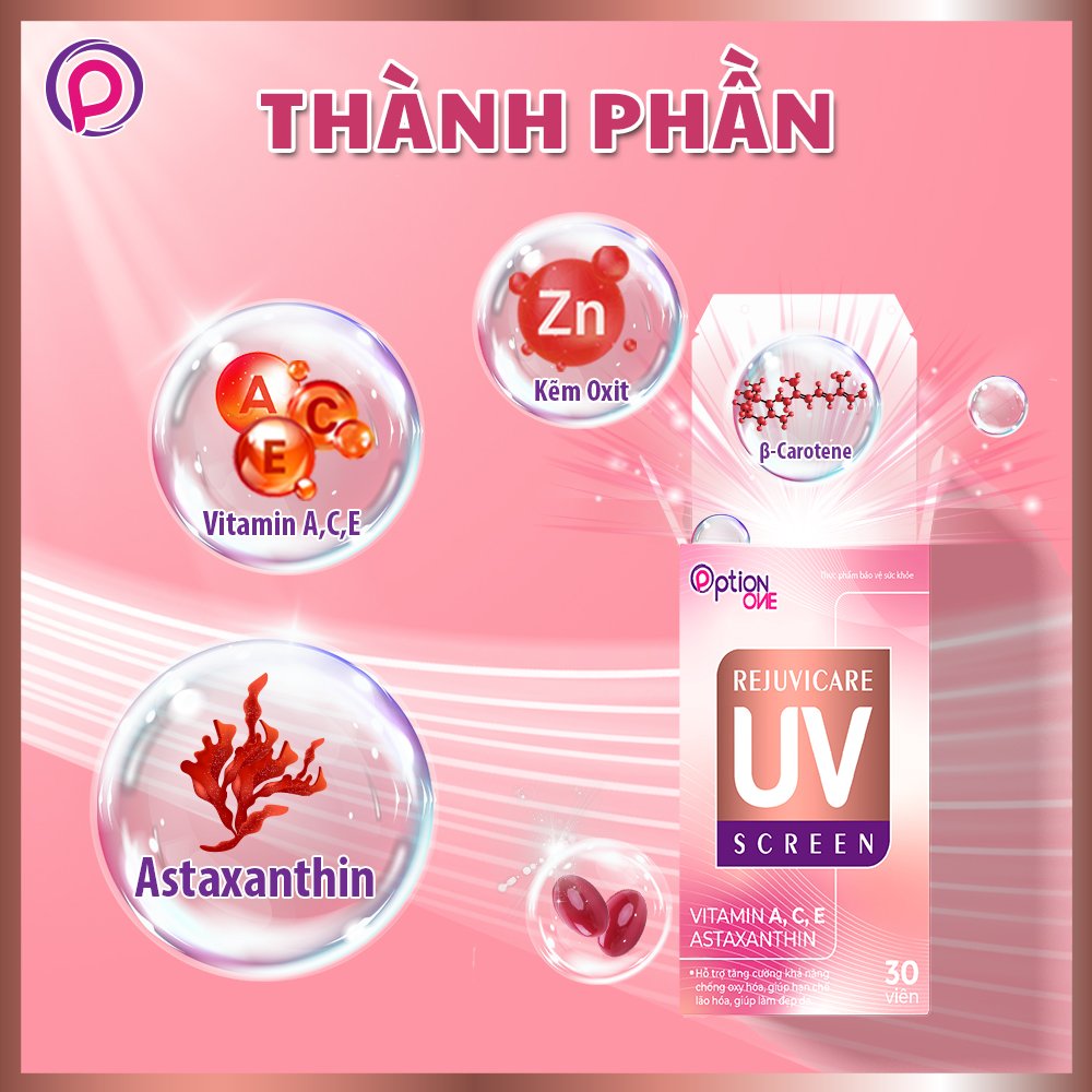 Viên uống chống nắng UV Screen Rejuvicare - hộp 30 viên
