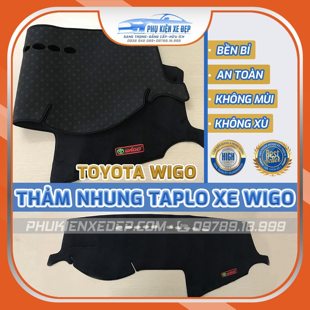 Thảm chống nóng taplo dành cho TOYOTA WIGO chất liệu Nhung Lông cừu 3 lớp chống trượt