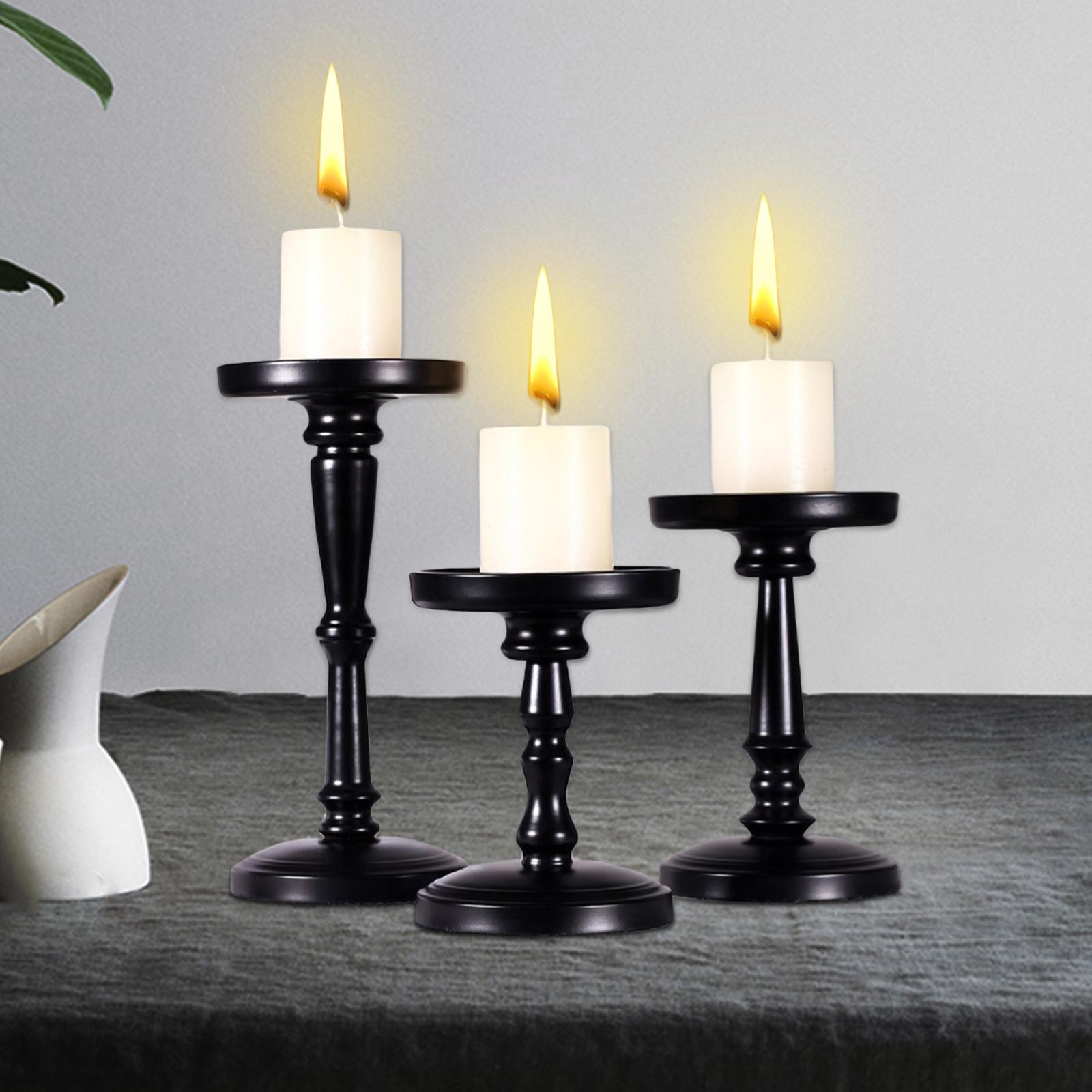 3Pcs Candle Holder Set for Living Room Centerpiece