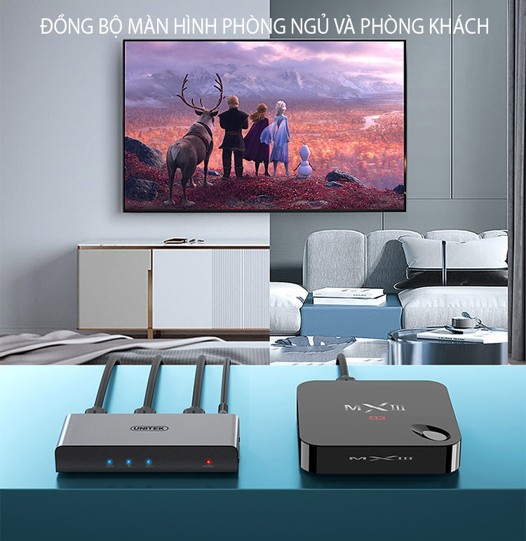 SOAIY Bộ Chia HDMI 1 Ra 2 Cổng UNITEK V130A Hỗ Trợ 4K Cao Cấp - Hàng Nhập Khẩu