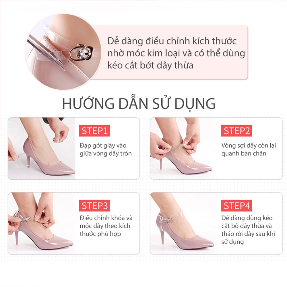 Quai giày chữ Y giúp chống tuột, rớt gót khi mang giày cao gót, dép cao gót - Doni - DOPK51