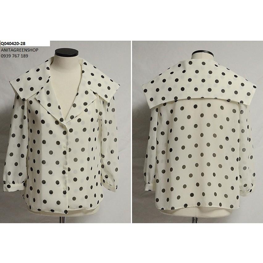 Q040420 ÁO SƠ MI VOAN CHẤM BI