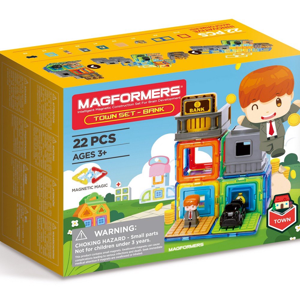 Đồ chơi xếp hình nam châm 3D Magformers - Ngân hàng 22 mảnh