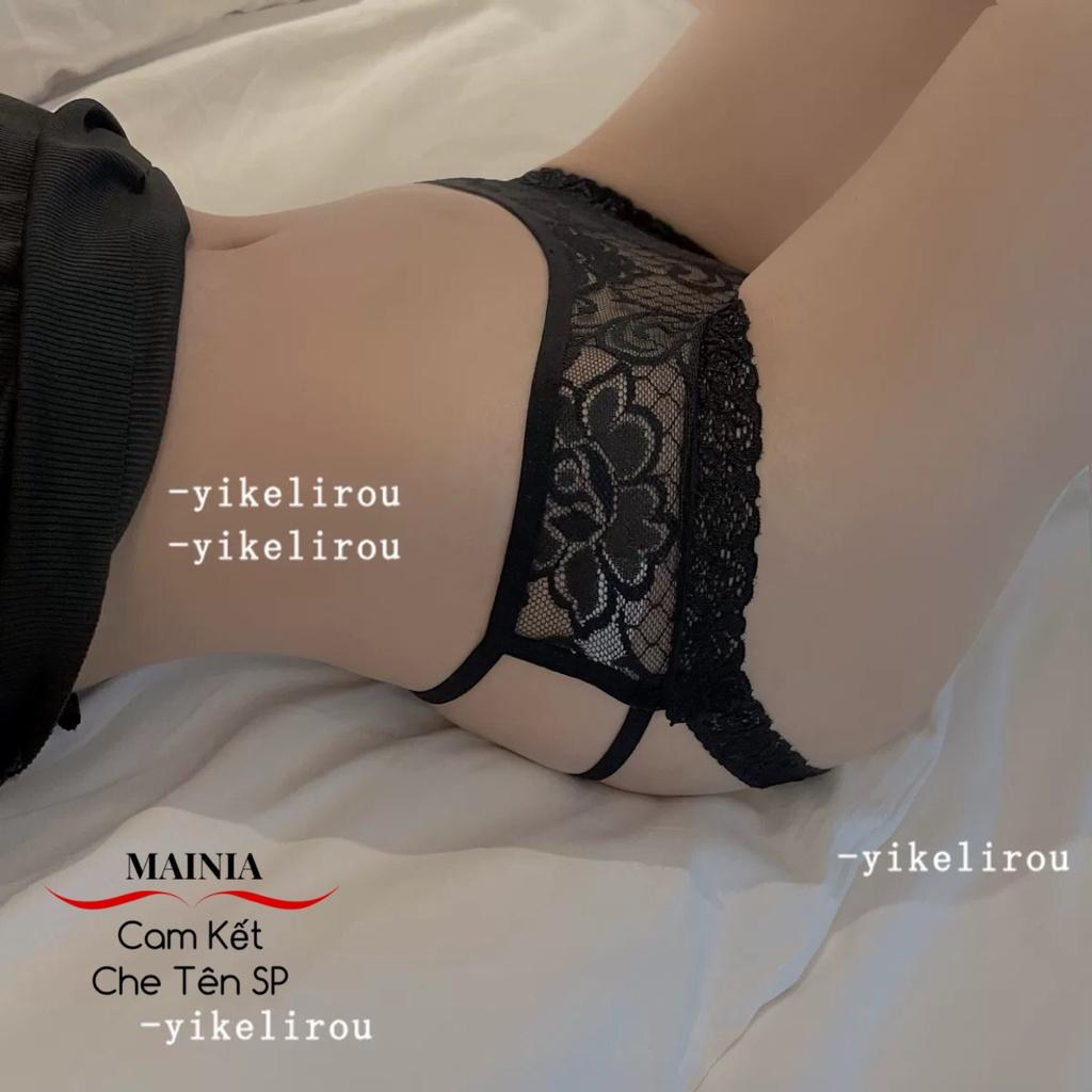 Quần Lót Ren Đính Hoa Dây Chéo Mông Sau Sexy Gợi Cảm Cao Cấp Mainia Shop