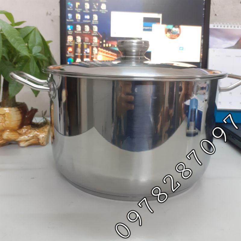 Nồi luộc gà inox đủ size 26, 28, 30, 32 cm cao cấp sử dụng trên bếp từ