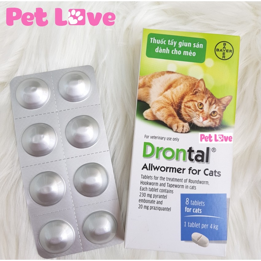 1 vỉ Drontal xổ giun sán cho mèo