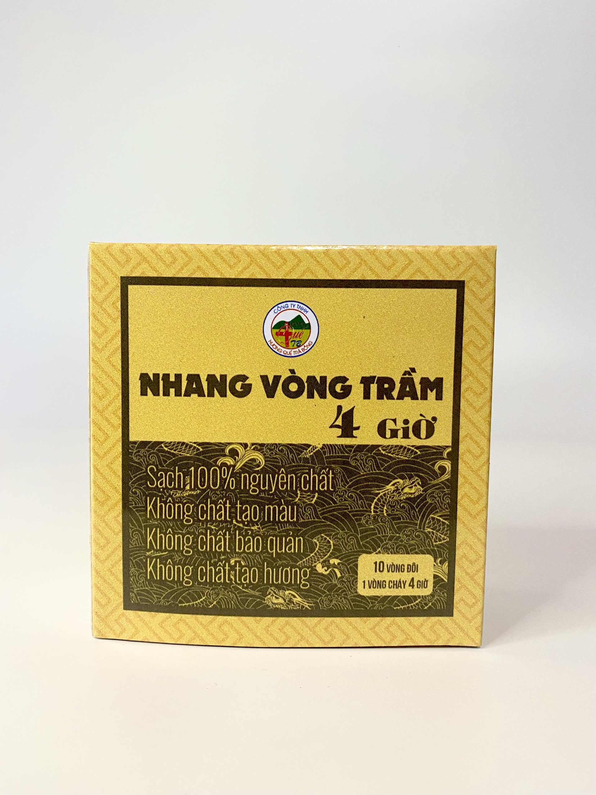 Nhang Vòng Trầm 4 Giờ (1 Hộp 10 vòng đôi, 1 Vòng Cháy 4 Giờ)