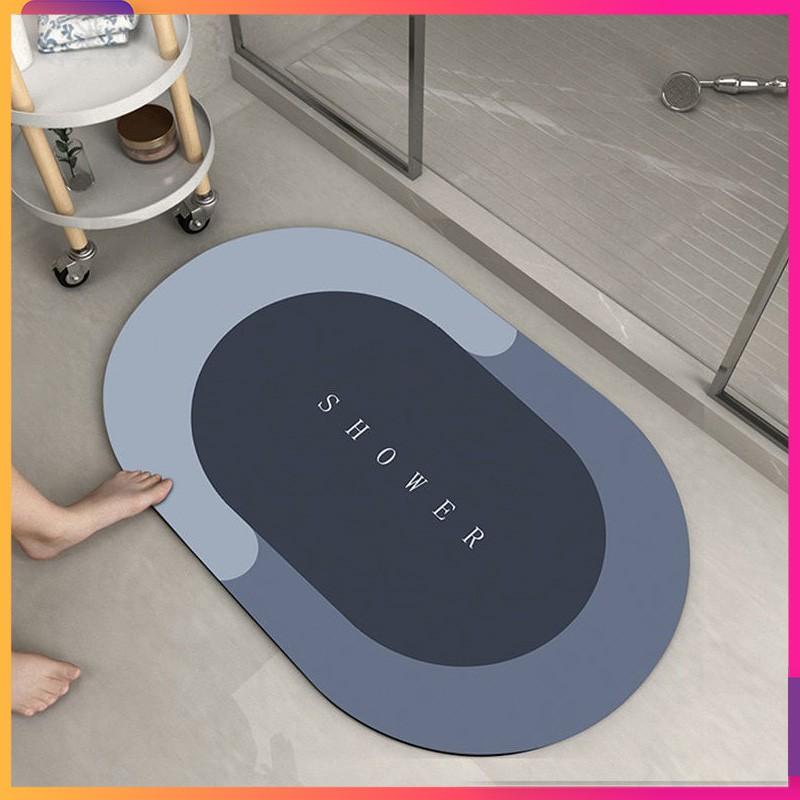 Thảm lau chân Silicon lót cửa chùi chân Siêu thấm hút, chống trượt cho phòng tắm Màu sắc ngẫu nhiên