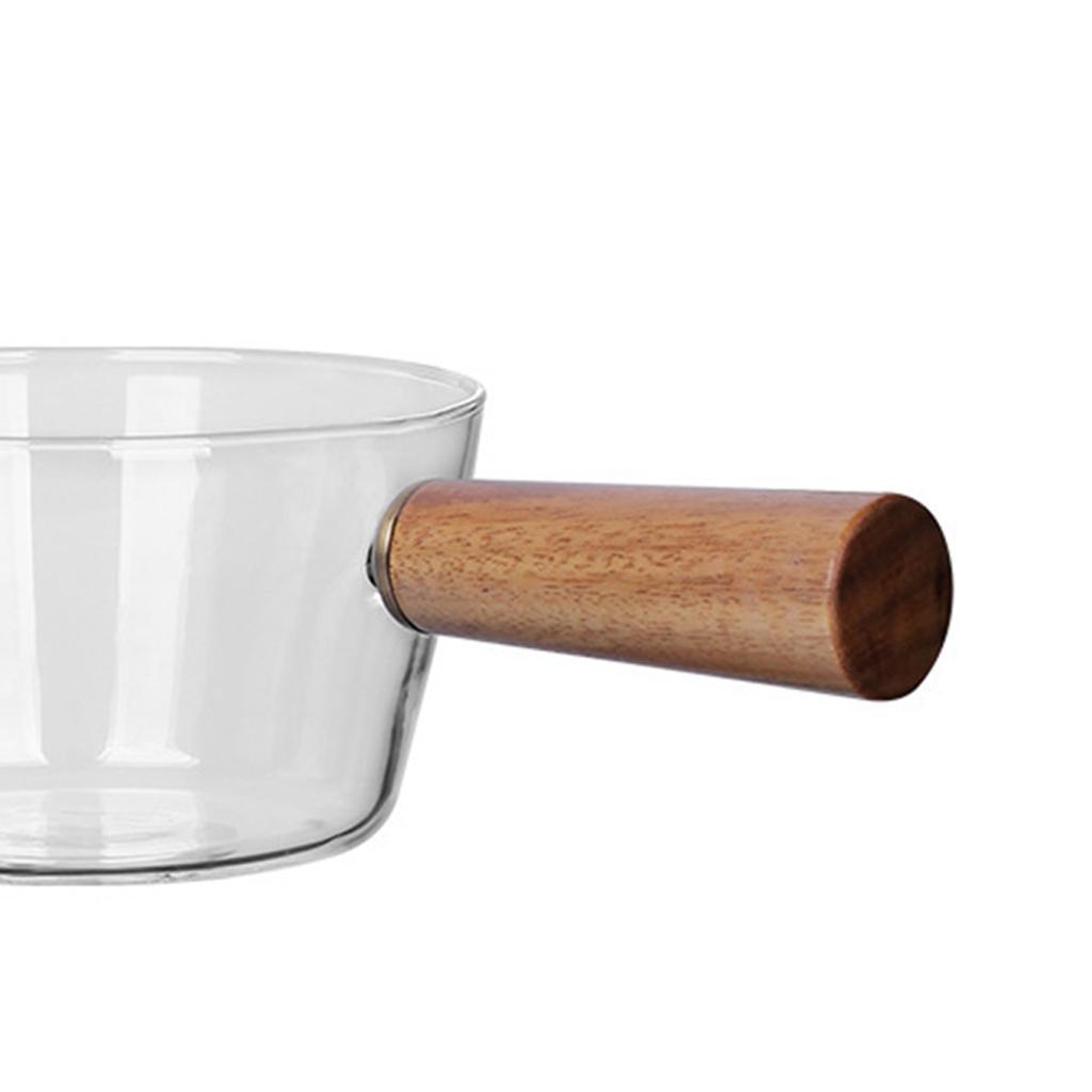 2X Sauce Pan Milk Pan Stovetop Pot Kitchen for Soup Milk Tea 600ml