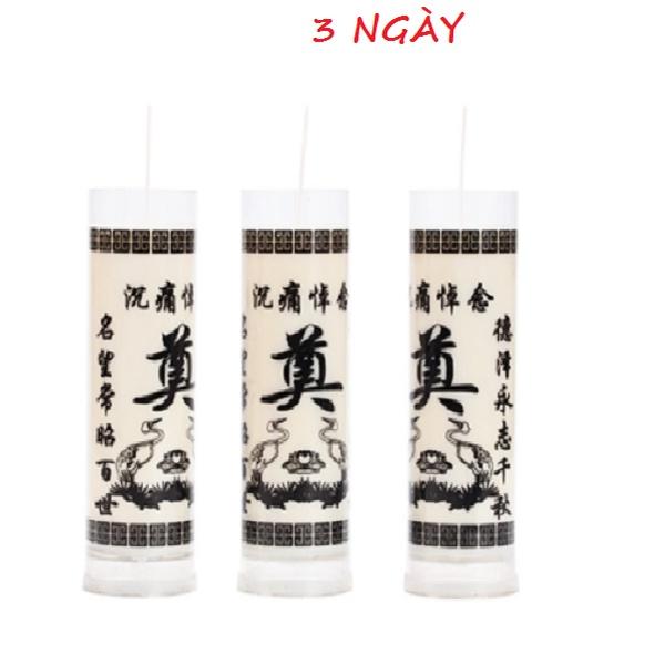 Nến,đèn cầy Bơ trụ Trắng đứng 3 ngày 16.5cm