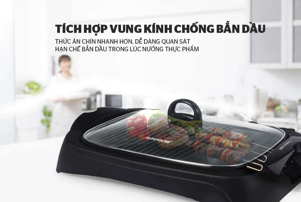 Bếp nướng điện Sunhouse SHD4602 - Hãng chính hãng