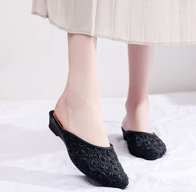 Dép sục mủ hoa hồng nổi 3f