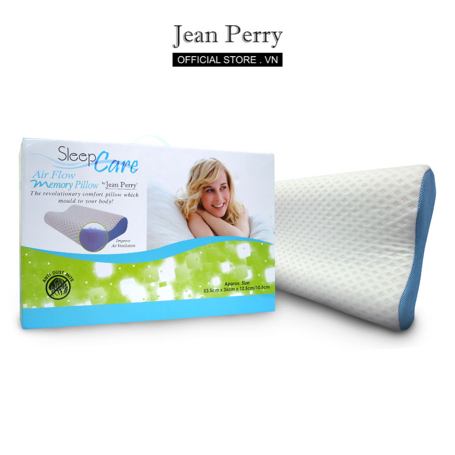 Gối nằm Jean Perry Memory Foam Sleepcare Air Flow 55x35x12cm