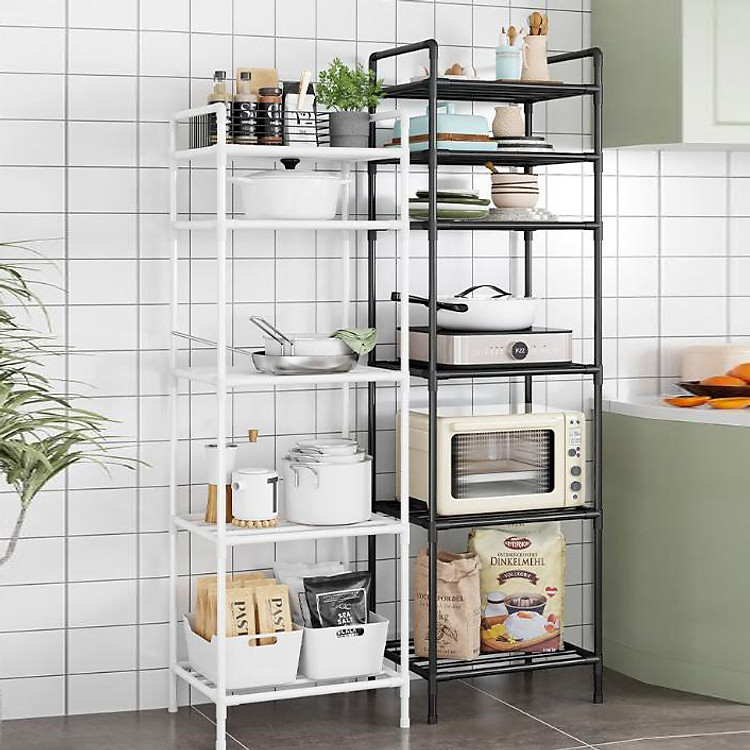 Kệ Nhà Bếp 5 Tầng Kệ Để Đồ Đa Năng Bằng Sắt Sơn Tĩnh Điện Lắp Ráp Đơn Giản Tiện Lợi