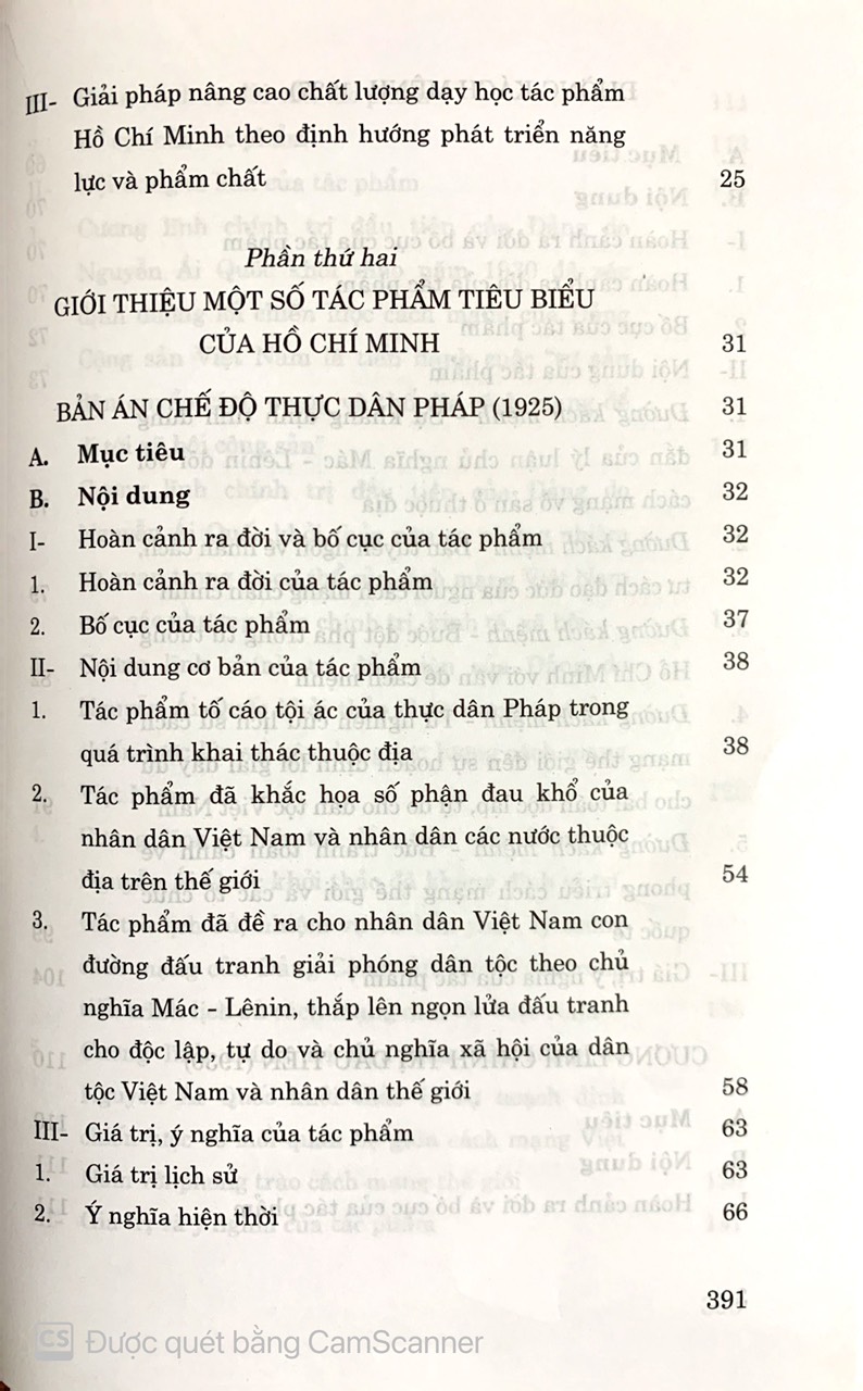 Nâng cao chất lượng dạy học tác phẩm Hồ Chí Minh