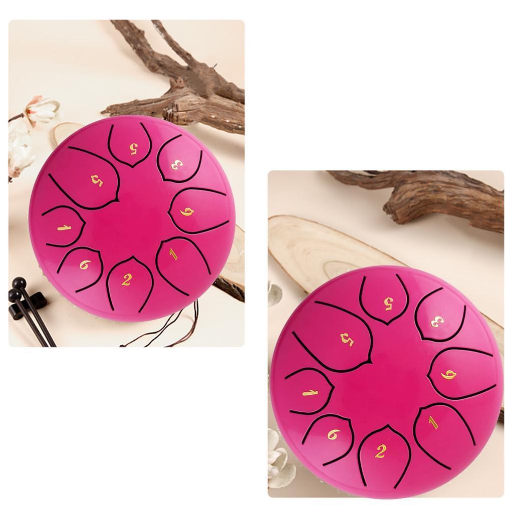 6 Inch Alloy Steel Tongue Drums C Key 8 Notes Hand Drums