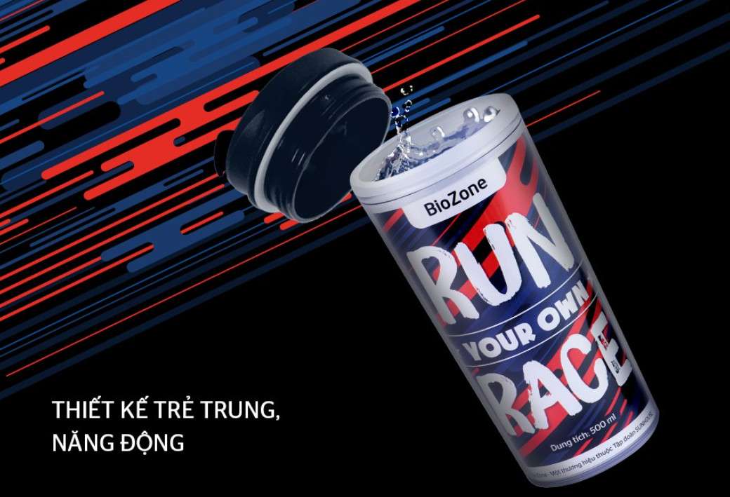 Bình giữ nhiệt BioZone 500ml nắp màu đen KB-WA500PB