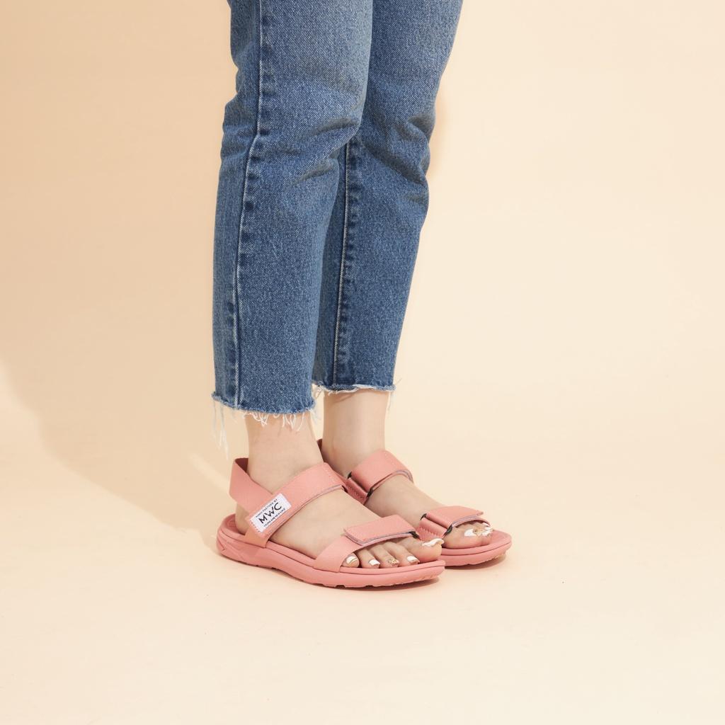 Giày MWC 2910 - Giày Sandal Đế Bằng, Giày Sandal Quai Ngang Vải Dù Đế Bằng Cực Đẹp