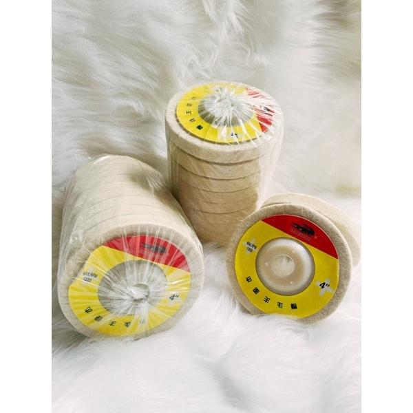 Combo 10 viên nỉ trắng đánh bóng kim loại 98x11x16mm